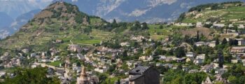 Vue panoramique de Bolzano depuis un téléphérique.