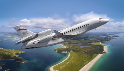 Falcon 8X zlepšuje svoju kabínu