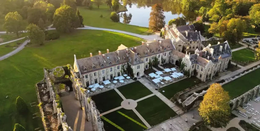 Abbaye des Vaux de Cernay: zážitok z helikoptéry