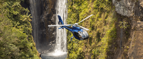 Let helikoptérou nad ostrovom Réunion
