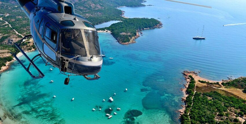 Korzika: preprava helikoptérou